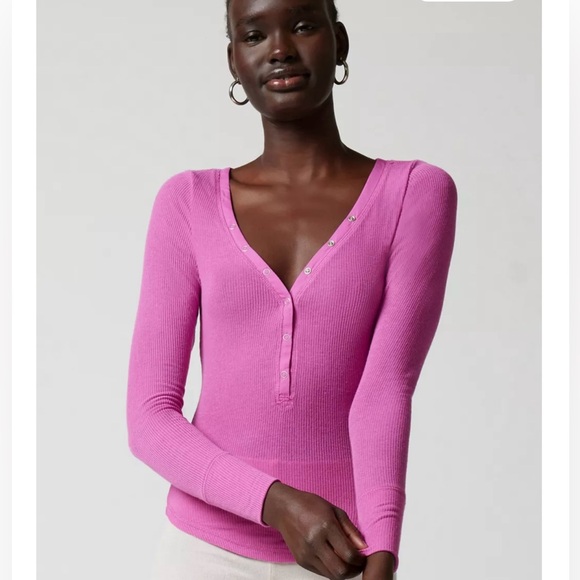 Out From Under Everyday Snap Henley Top size L - Picture 1 of 9